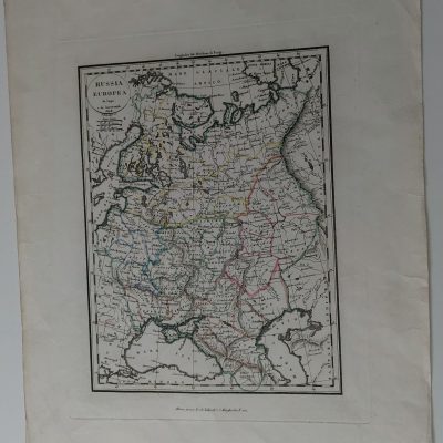 Mapa antiguo siglo XIX Ucrania Rusia Europea 1828 Vallardi