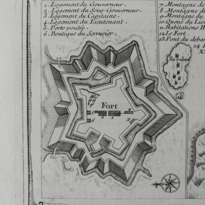 Mapa antiguo siglo XVIII Cabo buena Esperanza Ciudad del Cabo Capetown Sudafrica 1746 Bellin