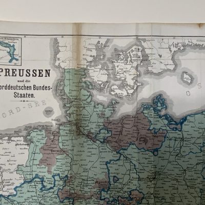Mapa antiguo siglo XIX Prusia Preussen Alemania Polonia 1890 – Anónimo