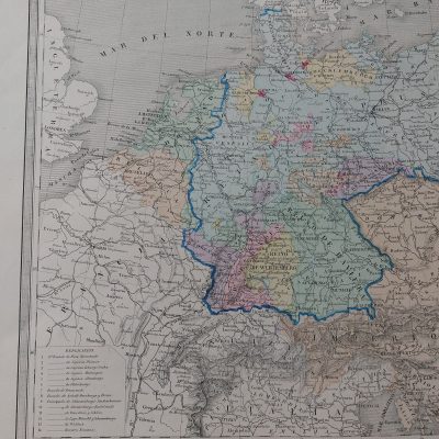 Mapa antiguo Siglo XIX Imperio de Alemania Dufour Vuillemin Aragó