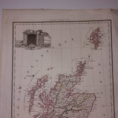 Mapa antiguo Siglo XIX Scotland Escocia Reino Unido 1812 Juan Baptiste Tardieu
