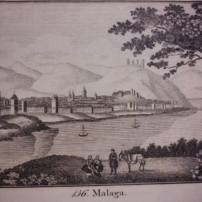 Grabado antiguo Siglo XIX Malaga Andalucia España [1820]