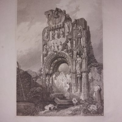 Grabado antiguo Siglo XIX Ruinas de Burgos Castilla y León España [1840] Desconocido