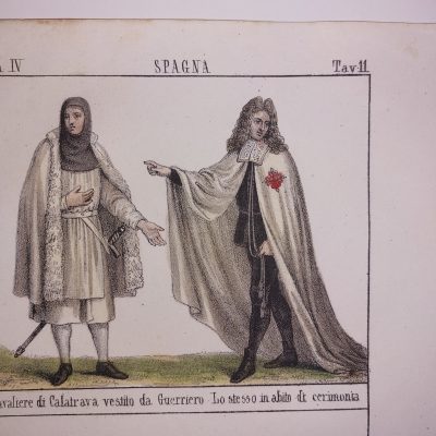 Grabado militar antiguo Siglo XIX Orden de Calatrava Spagna España [1840] Desconocido