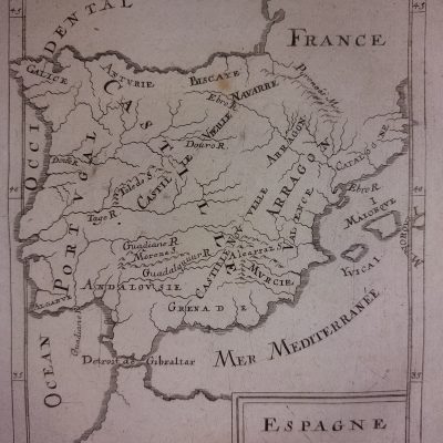 Mapa antiguo Siglo XVIII Espagne Moderne España moderna Península Ibérica Portugal [1719] Alain Manesson Mallet