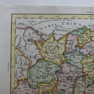 Mapa antiguo Siglo XVIII Imperio de China con las islas de Japón 1792 Tomás López