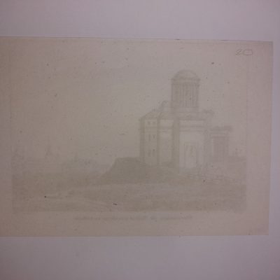 Grabado antiguo Siglo XIX Observatoire Observatorio Madrid transformé France Milititaire [1837]