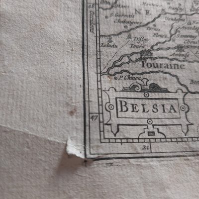 Mapa antiguo Siglo XVII Description de Belsie en la Gaule Lugd France Francia [1618] Bertius