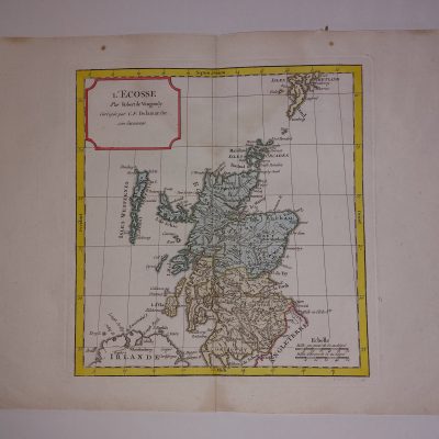 Mapa antiguo Siglo XVIII L’ Ecosse Escocia Reino Unido Gran Bretaña [1795] Vaugondy Delamarche