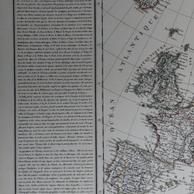 Mapa antiguo Siglo XIX Europe Dressée Europa 1819 DATADO Alexandre Émile Lapie