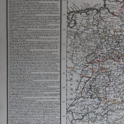 Mapa antiguo Siglo XIX Allemagne Dressée Alemania Germany Deutschland 1819 DATADO Alex Émile Lapie
