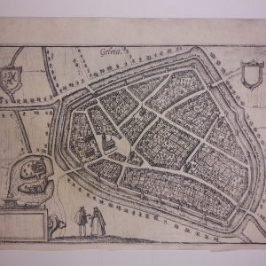 Mapa antiguo Sig XVI 1581 GELRIA GELDERN Renania Westfalia Deutschland GERMANY Alemania Guicciardini