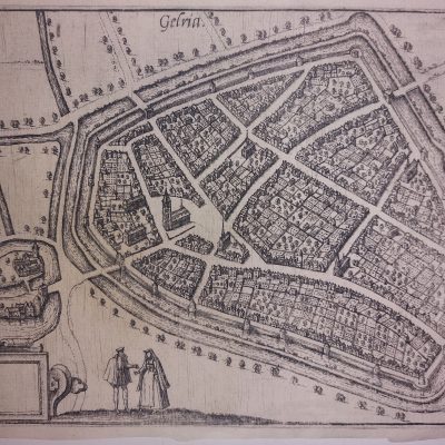 Mapa antiguo Sig XVI 1581 GELRIA GELDERN Renania Westfalia Deutschland GERMANY Alemania Guicciardini