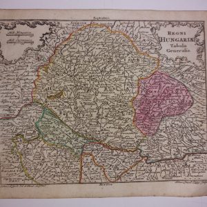 Mapa antiguo Siglo XVIII [1762] Regni Hungariae Tabula Generali Hungary Hungría T. Lotter T. Lobeck