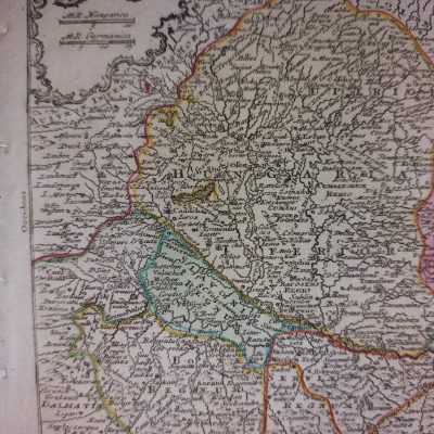 Mapa antiguo Siglo XVIII [1762] Regni Hungariae Tabula Generali Hungary Hungría T. Lotter T. Lobeck