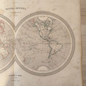 Mapa mundi en dos hemisferios Gaspar y Roig 1832